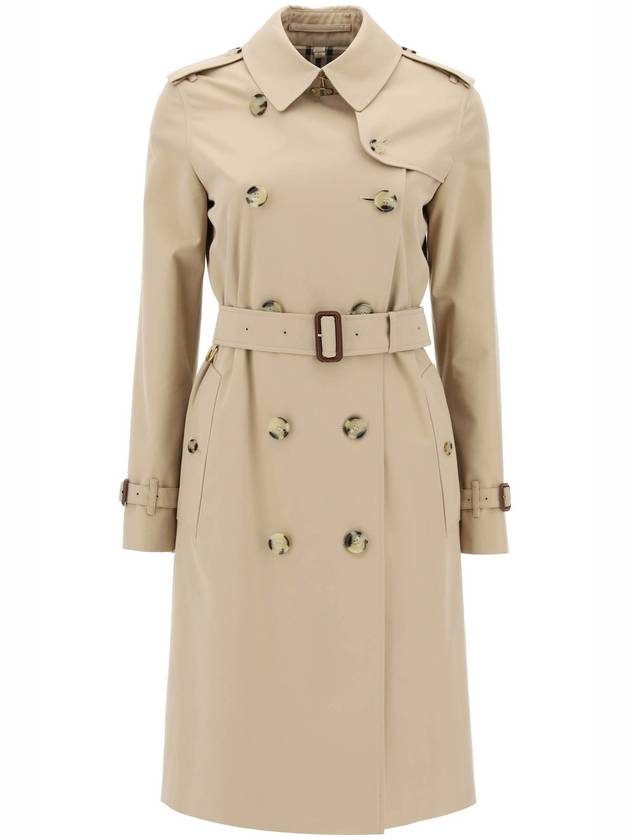 Kensington Heritage Cotton Trench Double Coat Beige - BURBERRY - BALAAN 2