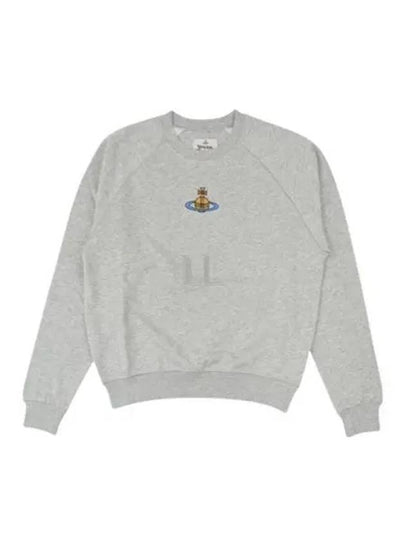 Embroidered Logo Cotton Sweatshirt Grey - VIVIENNE WESTWOOD - BALAAN 2