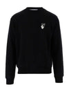 Men's Hand Off Logo Sweatshirt Black - OFF WHITE - BALAAN 3