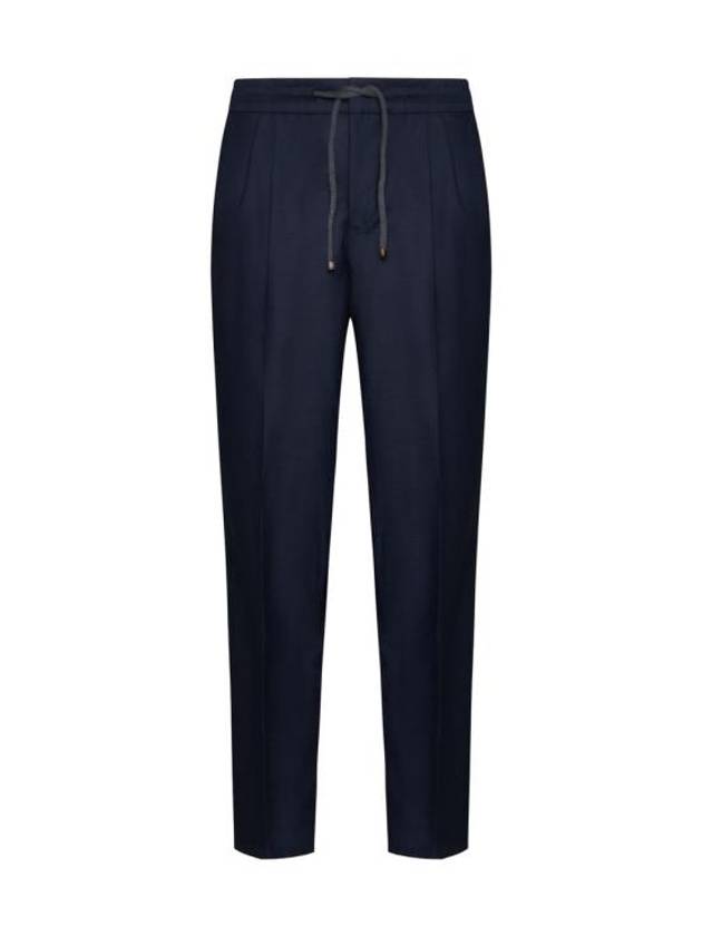 Press Crease Straight Pants Blue Colorato - BRUNELLO CUCINELLI - BALAAN 1