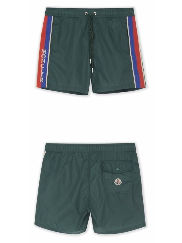 2C00011 53326 84C Back Pocket Logo Patch Swim Pants Green Men’s Pants TJ - MONCLER - BALAAN 4