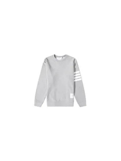 4 Bar Loopback Jersey Sweatshirt Light Grey - THOM BROWNE - BALAAN 2