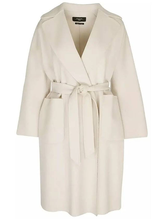 ROVO Belted Wool Coat Panna 2350160339 064 - MAX MARA - BALAAN 2