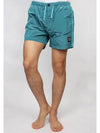 Men's Logo Patch Nylon Swim Shorts Blue - STONE ISLAND - BALAAN.