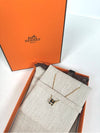 Pop H Pendant Mini Ache Necklace Black Yellow Gold - HERMES - BALAAN 2