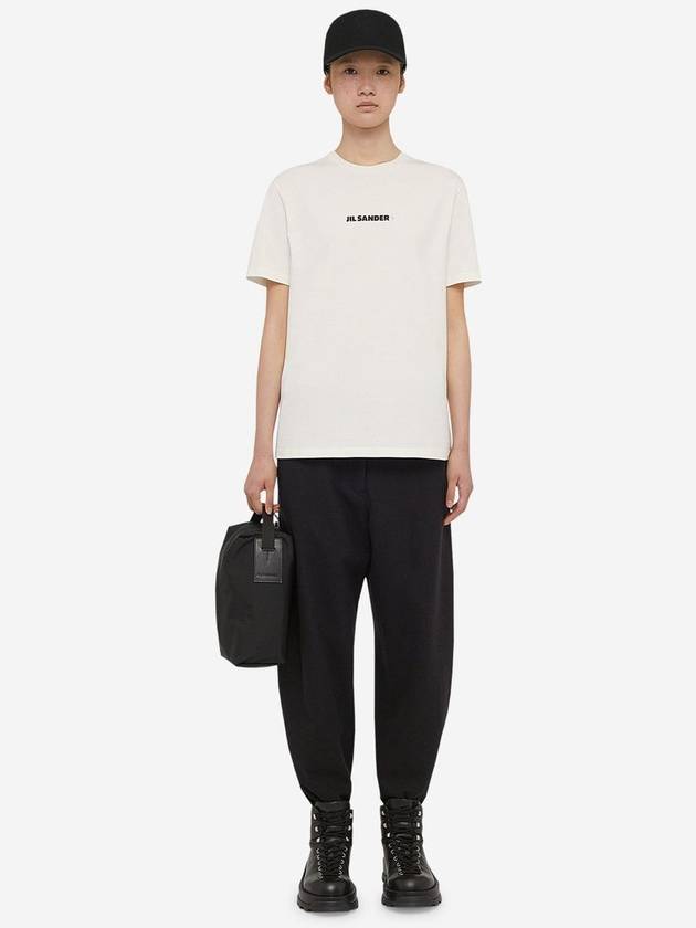 Logo Print Short Sleeve T-Shirt White - JIL SANDER - BALAAN 4