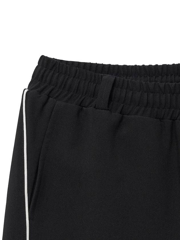 Piping Curved Track Pants Black - NOIRER - BALAAN 5