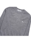 Women's Baby Fox Patch Regular Knit Top Medium Grey Melange - MAISON KITSUNE - BALAAN 4