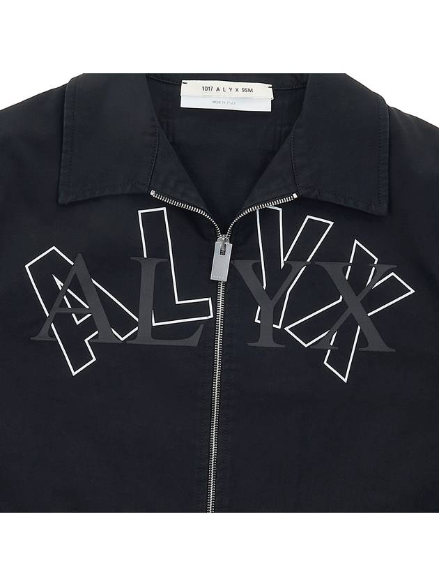 Logo Zipper Long Sleeve Shirt Black - 1017 ALYX 9SM - BALAAN 7