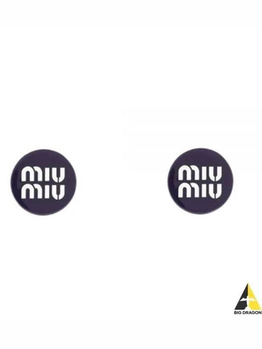 Logo Plexiglas Earrings Purple - MIU MIU - BALAAN 2