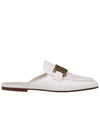 Metal Chain Leather Mule White - TOD'S - BALAAN 2