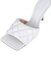 Quilted Sandals Heel White - BOTTEGA VENETA - 8