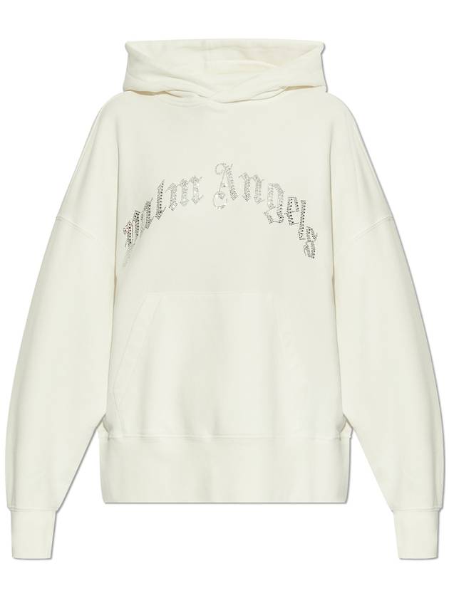 Palm Angels Sweatshirt With Logo, Women's, White - PALM ANGELS - BALAAN 1