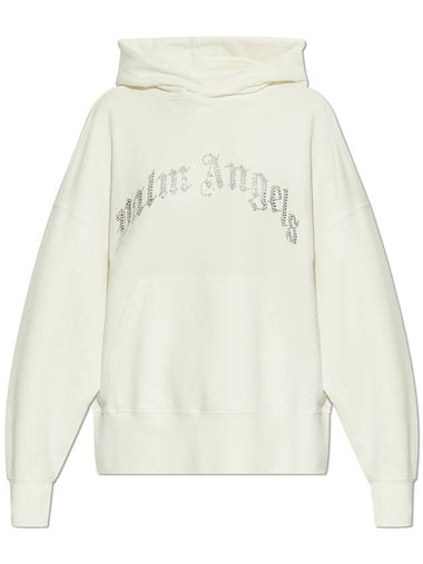 Palm Angels Sweatshirt With Logo, Women's, White - PALM ANGELS - BALAAN 1