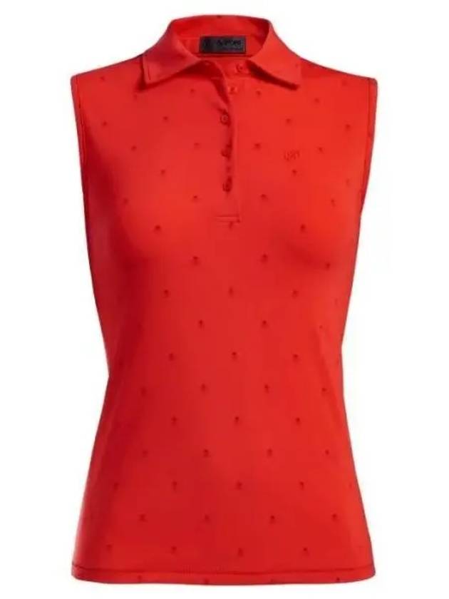 Golf Wear Women s Sleeveless T Shirt G4LS22K96 POPPY - G/FORE - BALAAN 2