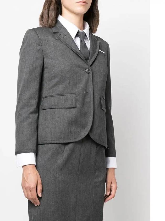 High Armhole Gabardine Wool Jacket Grey - THOM BROWNE - BALAAN 5