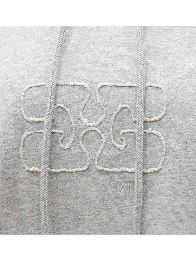 embroidered gray hoodie - GANNI - BALAAN 6