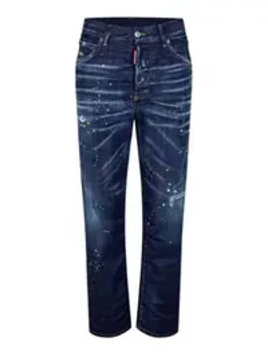 Boston Splatter Distressed Jean Blue - DSQUARED2 - BALAAN 1