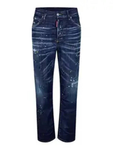 Boston Splatter Distressed Jean Blue - DSQUARED2 - BALAAN 1