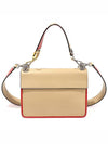 8BT284 Beige Red Calfskin KAN I Ai F Silver Tote 2WAY - FENDI - BALAAN 4