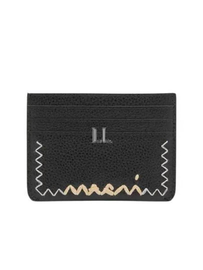 Logo Leather Card Wallet Black - MARNI - BALAAN 2