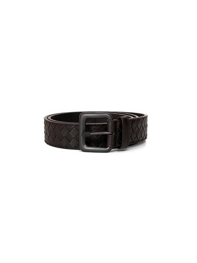 Intrecciato Leather Belt Espresso - BOTTEGA VENETA - BALAAN 2