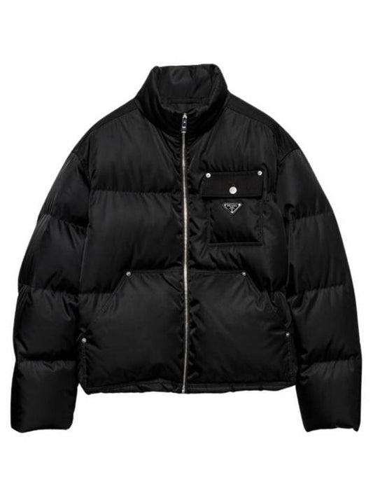 Re nylon cropped down jacket black SGC584 1WQ8 F0002 - PRADA - BALAAN 1