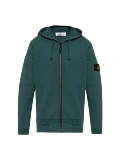 Wappen Patch Cotton Hooded Zip Up Dark Green - STONE ISLAND - BALAAN 2