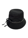 Golf Wear Ribbon Pearl Bucket Hat Black - J JANE - BALAAN 2