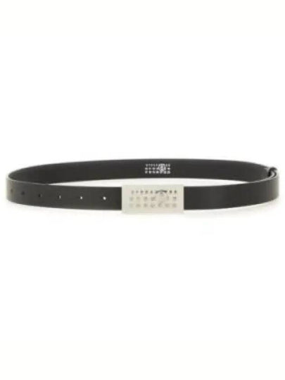 Numeric Logo Buckle Tag Leather Belt Black - MAISON MARGIELA - BALAAN 2