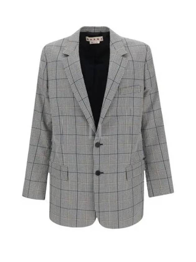 Micro Check Jacket Blublack - MARNI - BALAAN 2