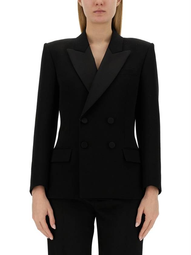 Tuxedo Grain De Poudre Wool Jacket Black - SAINT LAURENT - BALAAN 2