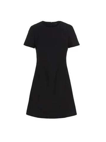 Women s Sheath Mini Short Sleeve Dress Black - THEORY - BALAAN 1