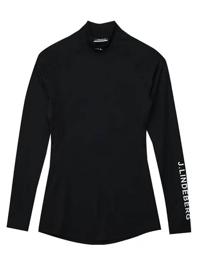 Asa Soft Compression High Neck Long Sleeve T-Shirt Black - J.LINDEBERG - BALAAN 3