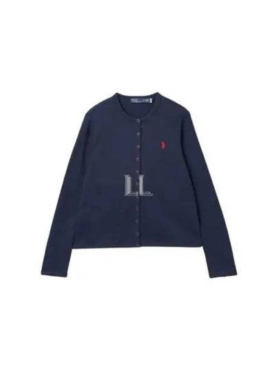 Embroidered Snap Button Cardigan Blue - POLO RALPH LAUREN - BALAAN 2