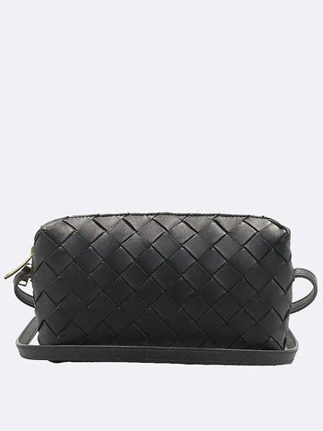 609407 Black Intrecciato Mini Cross Bag - BOTTEGA VENETA - BALAAN 1