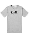 Back Logo Print Short Sleeve T-Shirt Grey - COMME DES GARCONS PLAY - BALAAN 1