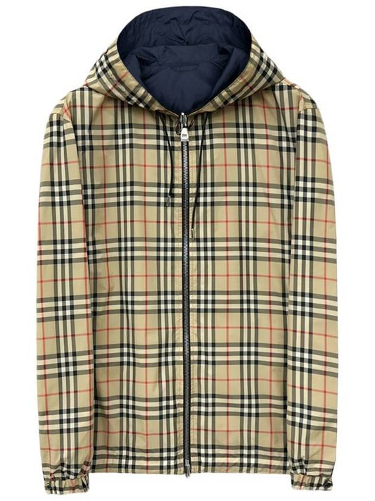 Reversible Vintage Check Hooded Jacket Archive Beige - BURBERRY - BALAAN 2