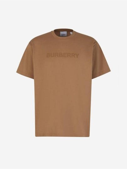 Logo Print Organnic Cotton Short Sleeve T-Shirt Brown - BURBERRY - BALAAN 2