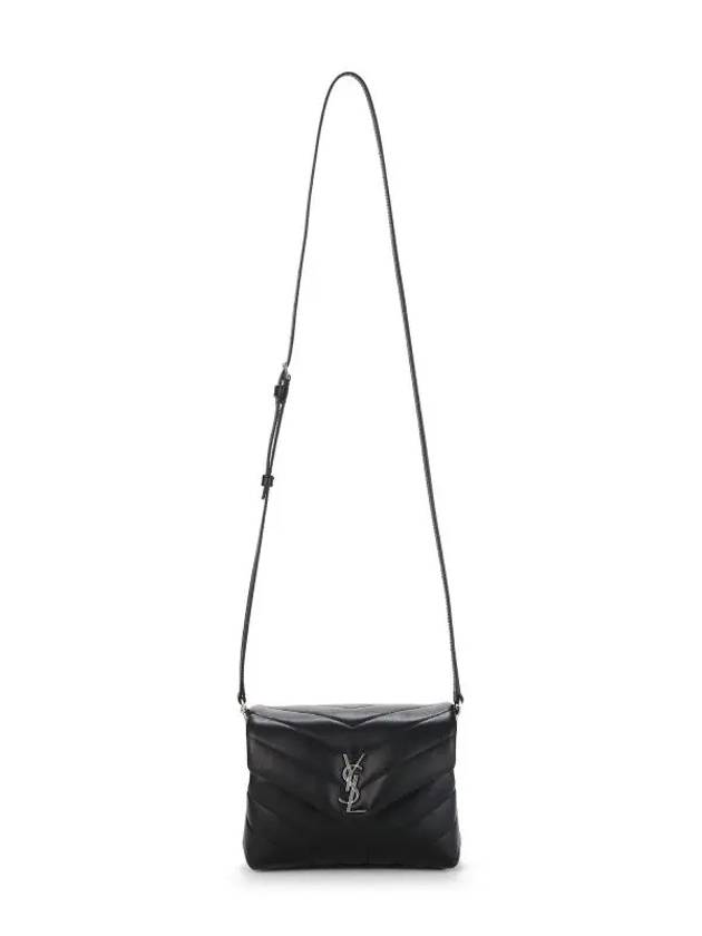 Toy Loulou Strap Shoulder Bag In Quilted Leather Black - SAINT LAURENT - BALAAN 7