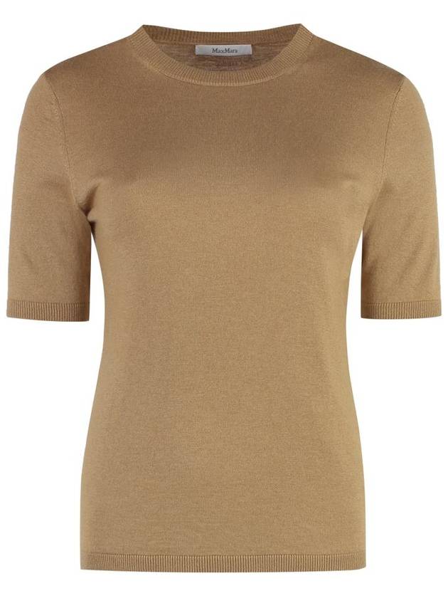 Warren silk cashmere fine knit top beige - MAX MARA - BALAAN 2