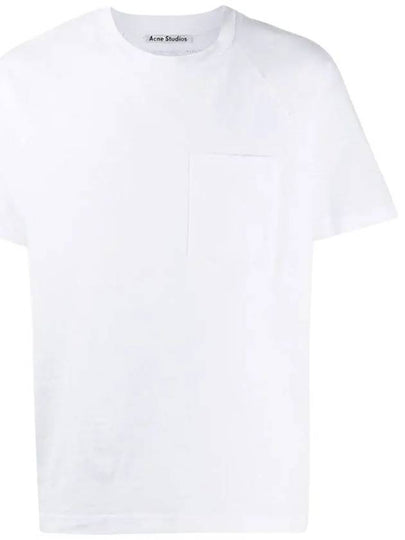 Back Logo Patch Pocket Short Sleeve T-Shirt White - ACNE STUDIOS - BALAAN 2