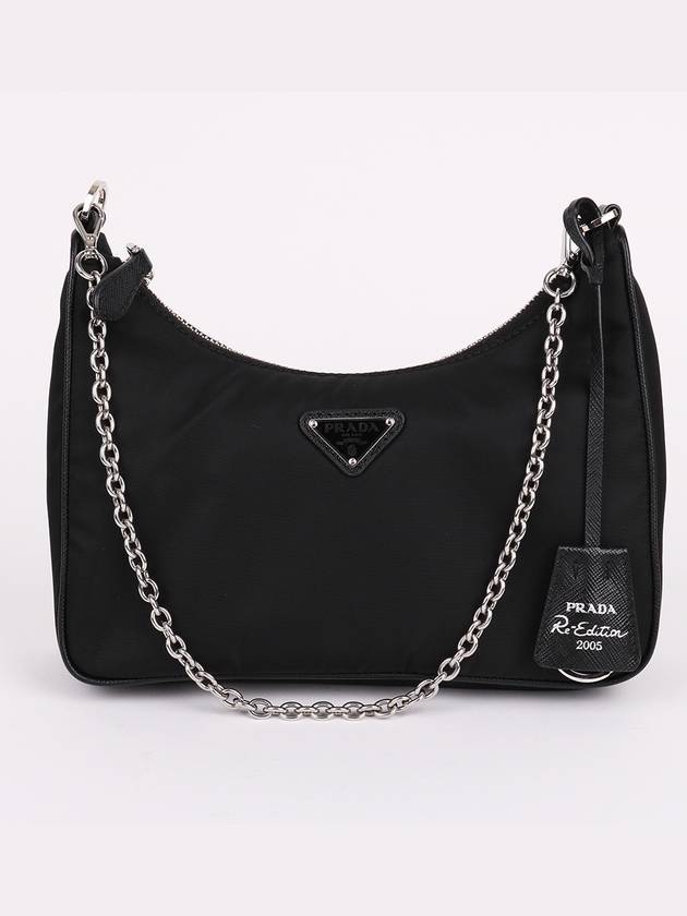 Re nylon black mini hobo type shoulder bag 1BH204 - PRADA - BALAAN 1