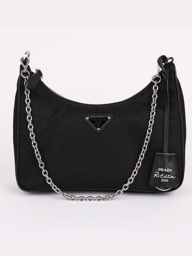 Re nylon black mini hobo type shoulder bag 1BH204 - PRADA - BALAAN 1