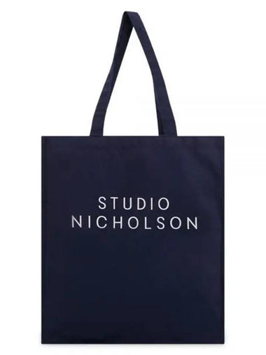 Lettering logo dark navy tote bag SNW 217 1156422 - STUDIO NICHOLSON - BALAAN 1