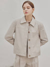 Women's Medicine Collar Jacket Beige - ARIFF - BALAAN 4