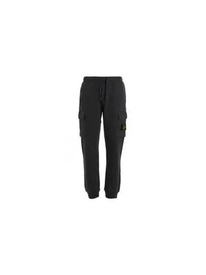 Garment Dyed Cotton Fleece Track Pants Dark Grey - STONE ISLAND - BALAAN 2