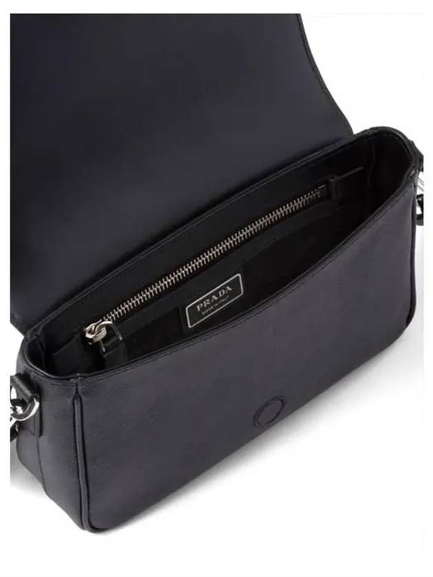 Saffiano Leather Shoulder Bag Black - PRADA - BALAAN 6