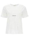 Rive Gauche Short Sleeve T-Shirt White - SAINT LAURENT - BALAAN 2