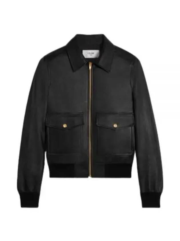 Biker Leather Jacket Black - CELINE - BALAAN 2